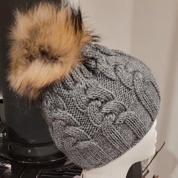 PARAJUMPER  winter cable hat, gray color - Picture 5 of 12